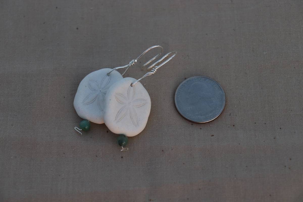 Grandidierite | Sterling Silver | Sand Dollar Earrings